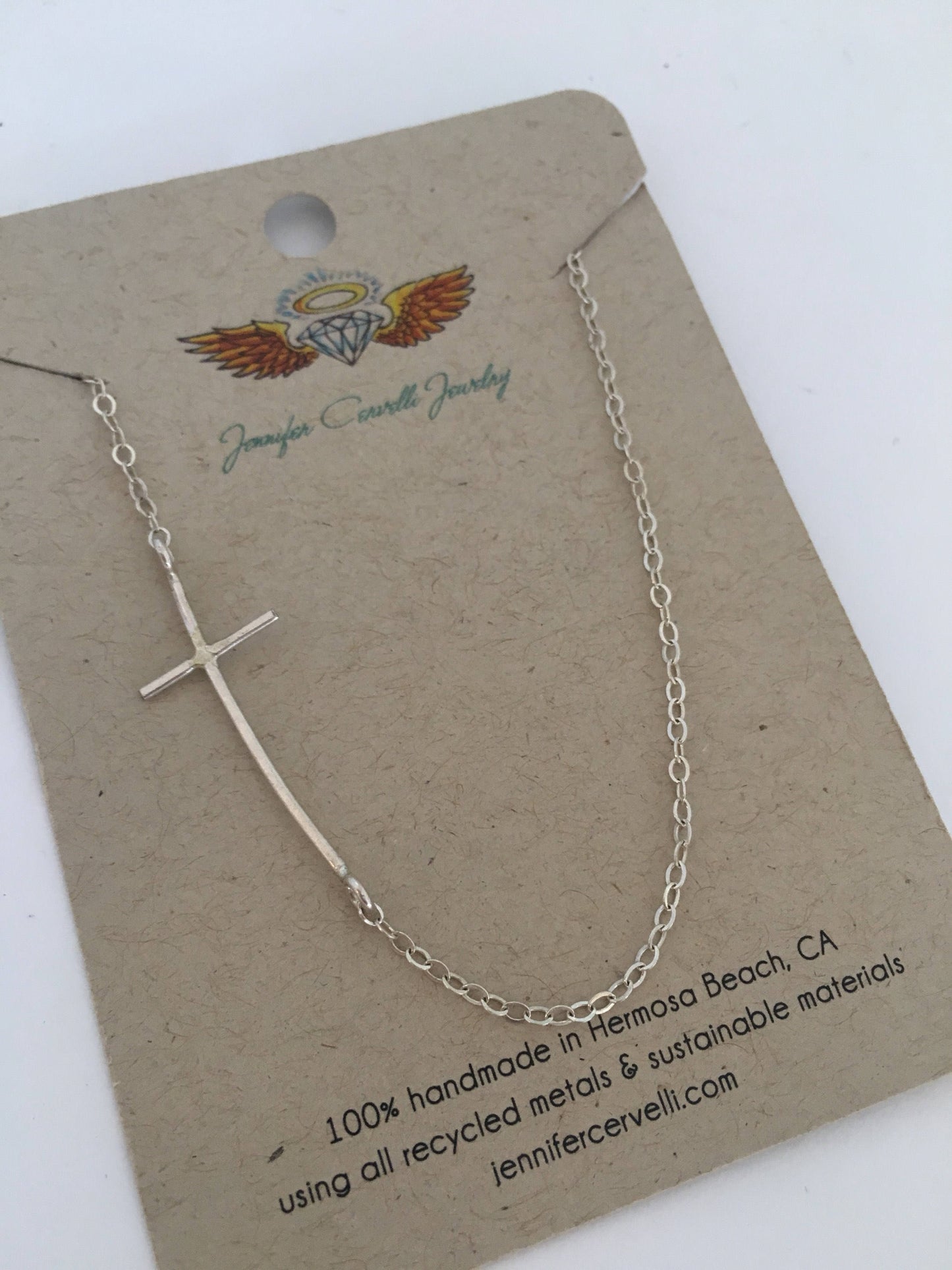 Sideways Cross Necklace-3