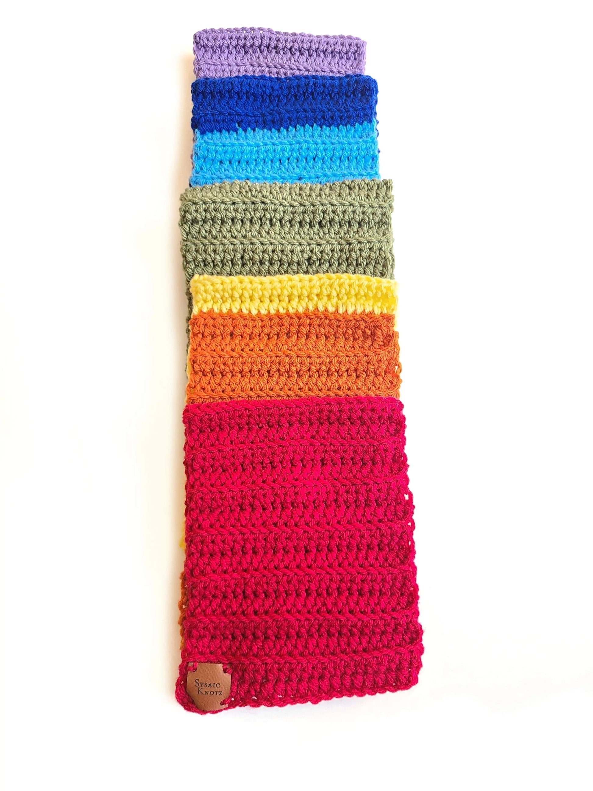 Rainbow Crochet Scarf-2
