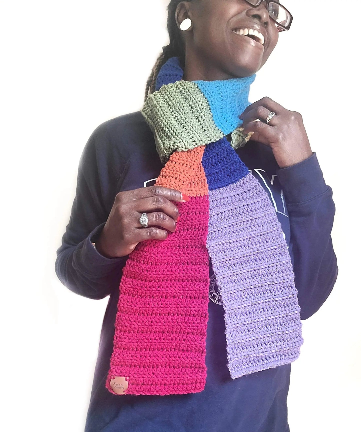 Rainbow Crochet Scarf-1