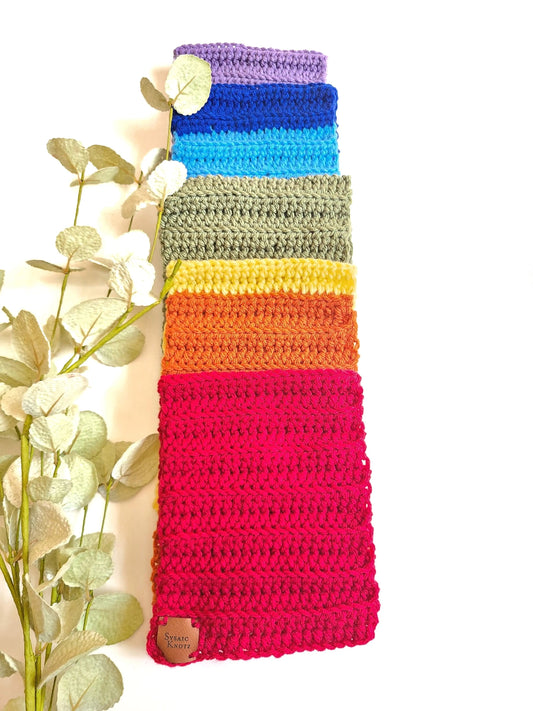 Rainbow Crochet Scarf-0