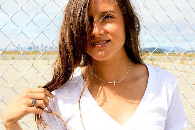 Sideways Cross Necklace-1